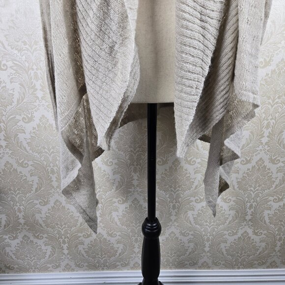 Alfani Size Medium "Summer Straw" Open Front Asymetric Cardigan No Closure NWT - Picture 3 of 14